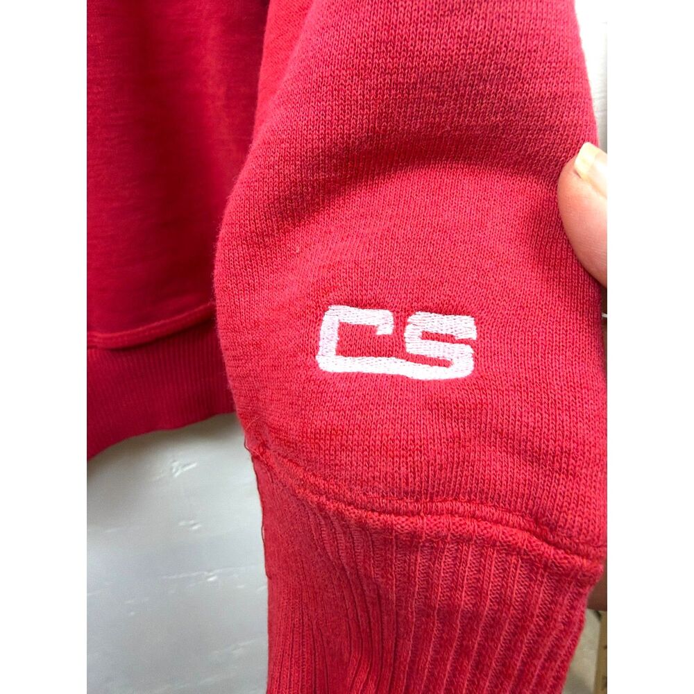Vintage Louisville Crewneck Sweatshirt Mens L Red Cradle Sportswear Faded - Picture 5 of 11